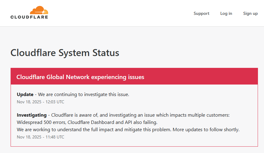Cloudflare – Problemi sulla Global Network