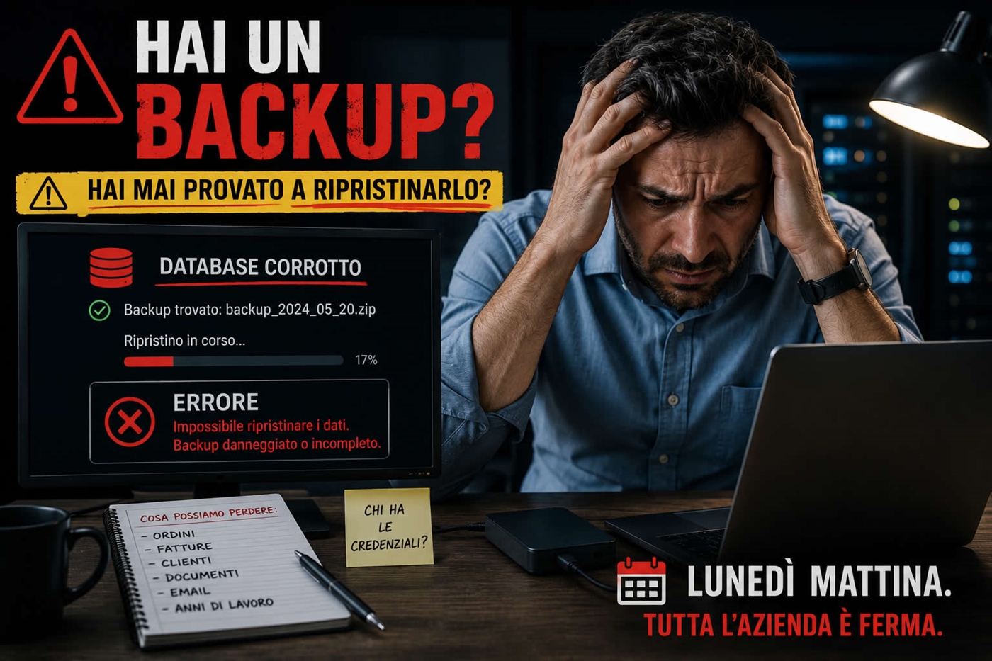 Hai un backup funzionante oppure hai solo la sensazione di averlo?