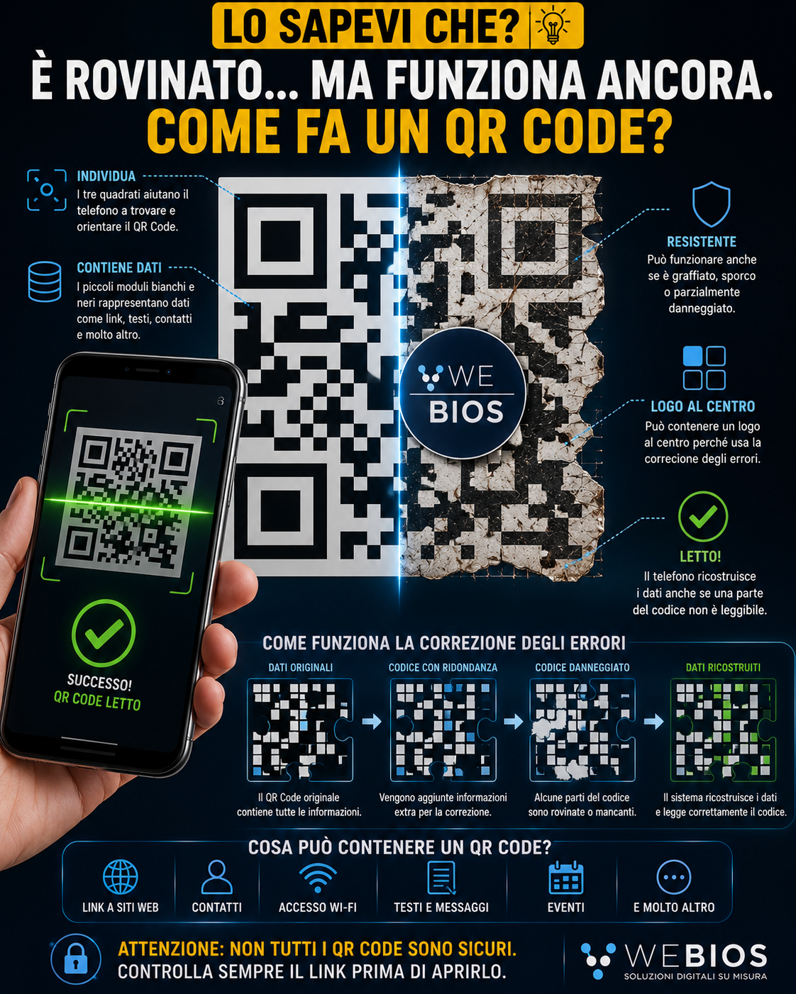 Come fa un QR Code a contenere informazioni?